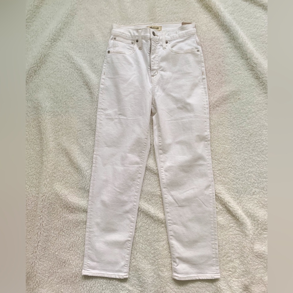 Madewell classic straight jeans in white size 25 NWT